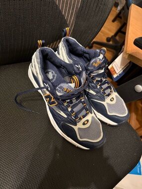 New Balance Navy, Gray & Orange Men's Athletic Sneakers